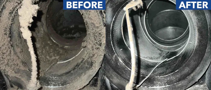 Dryer Vent Cleaning Before and After Arizona